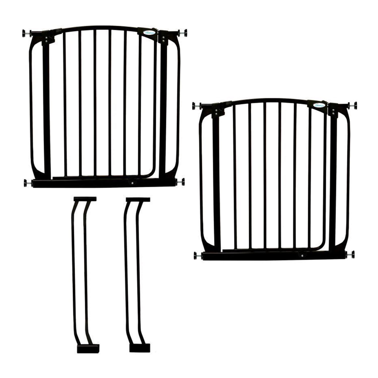 Dreambaby Black Metal Chelsea Auto Close Baby Security Gate Value Pack