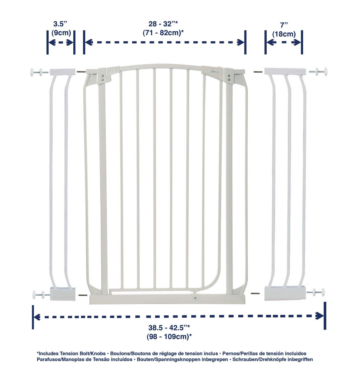 Dreambaby Chelsea Extra Tall Auto-Close Metal 28"-42.5" Baby Gate - Image 3