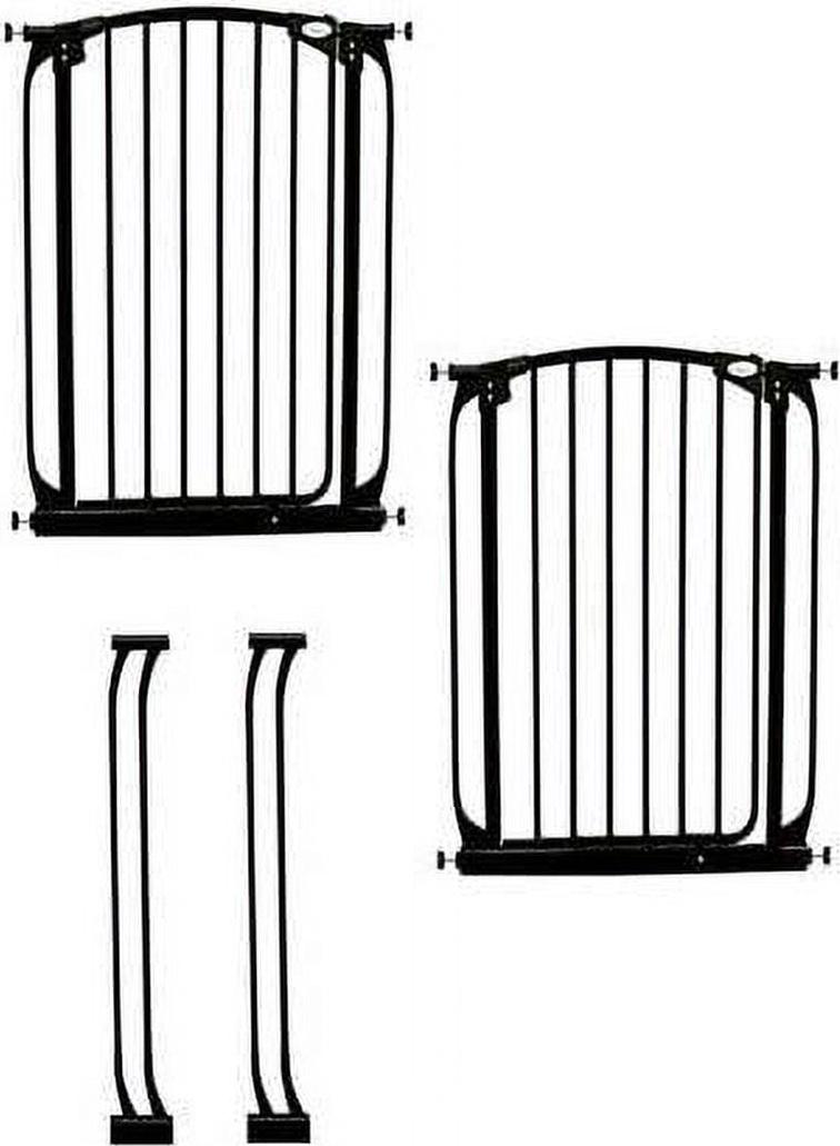 Dreambaby Chelsea Tall Auto Close Stay Open Gate Extra Value Pack- White (Includes 2 X Gates 2 X 3.5" Extensions)-Finish:White - Image 2