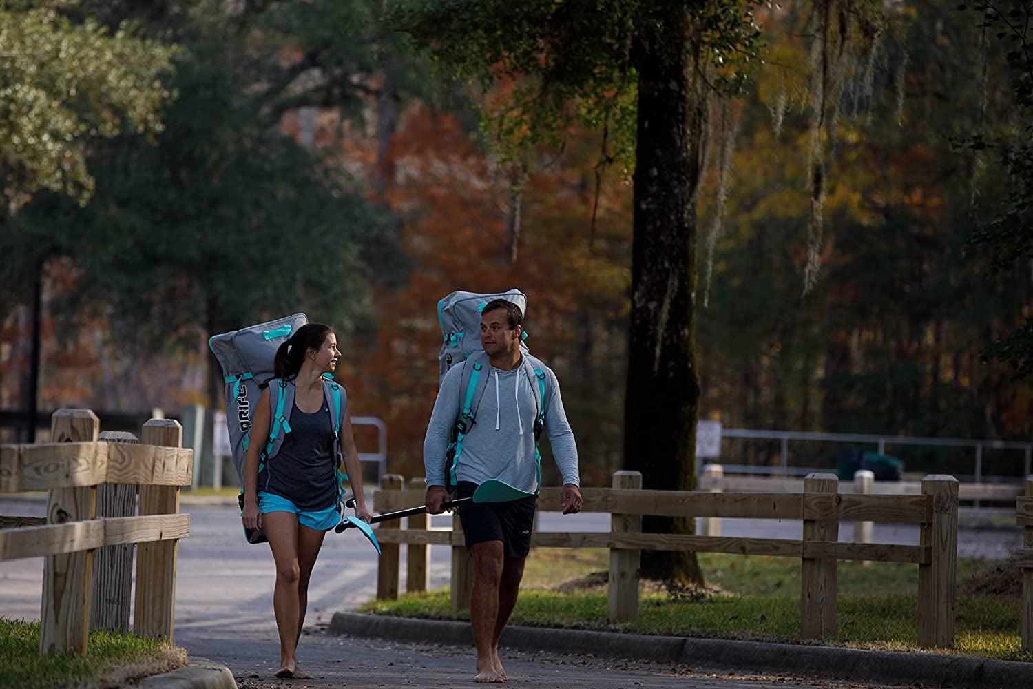 Drift Classic Inflatable Paddle Board - SUP Paddle Board & Accessories for Water Adventures - Portable Stand-Up Paddle Board for Easy Packing - Classic Woodgrain, Adult, 10 feet 8 inches - Image 8