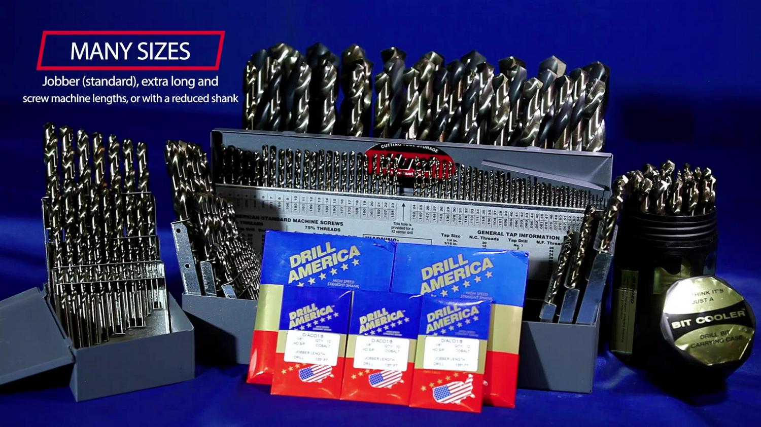 29 Piece m42 Cobalt Drill Bit Set in Round Plastic Case, Sizes 1/16" - 1/2" x 64ths - Image 13