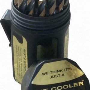 29 Piece m42 Cobalt Drill Bit Set in Round Plastic Case, Sizes 1/16" - 1/2" x 64ths