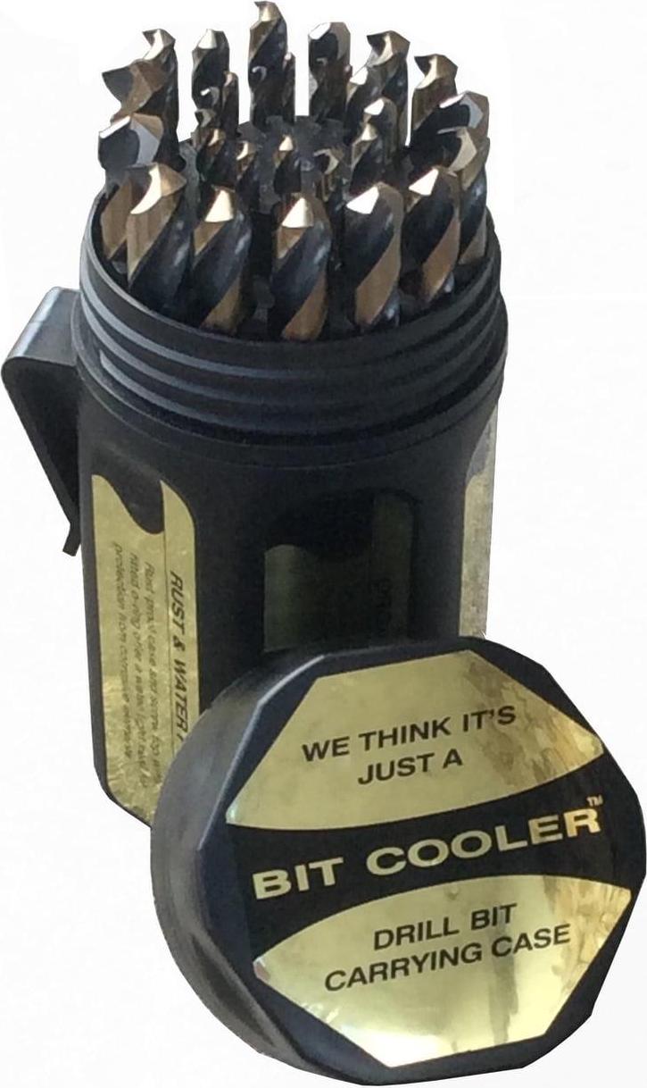 29 Piece m42 Cobalt Drill Bit Set in Round Plastic Case, Sizes 1/16" - 1/2" x 64ths