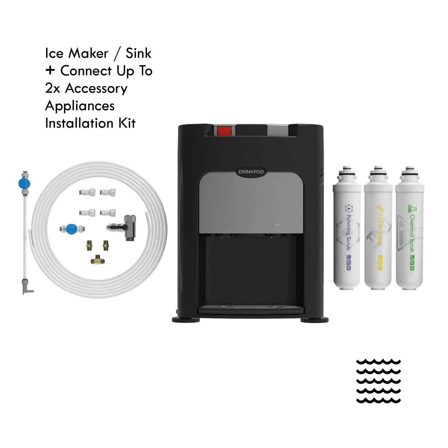 Drinkpod Elite 5 Series Bottleless Hot and Cold Water Cooler Dispenser with 3 Stage Purification, Complete Installation Kit and Cafe Connect - Image 8