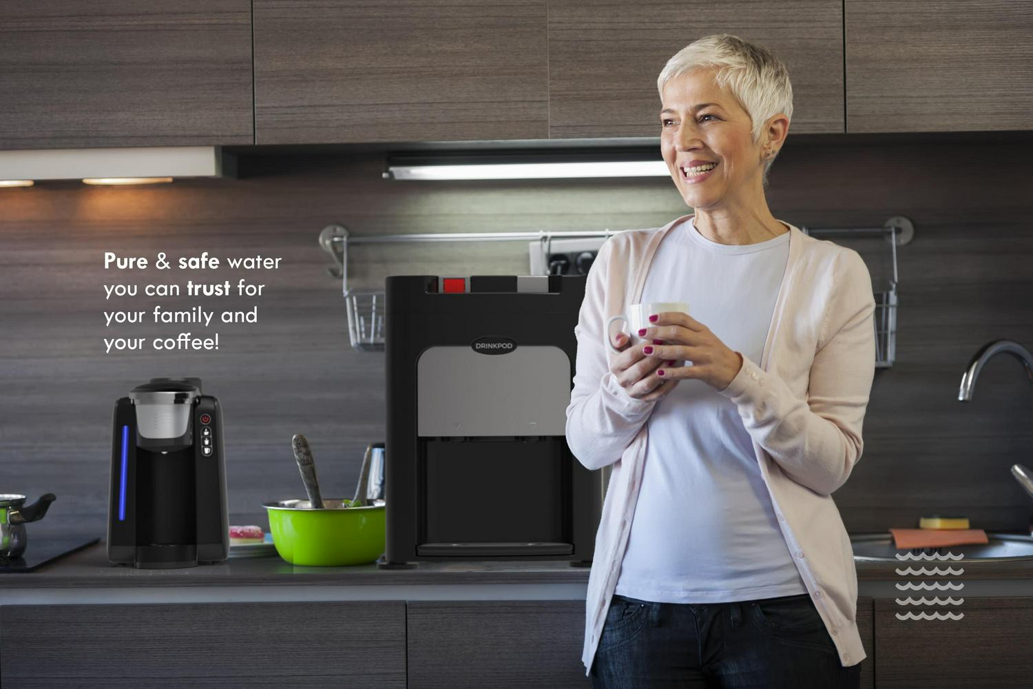 Drinkpod Elite 5 Series Bottleless Hot and Cold Water Cooler Dispenser with 3 Stage Purification, Complete Installation Kit and Cafe Connect - Image 9