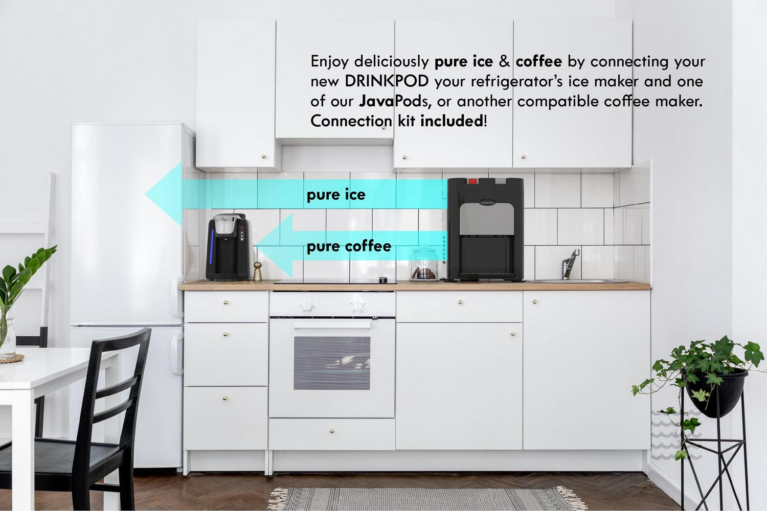 Drinkpod Elite 5 Series Bottleless Hot and Cold Water Cooler Dispenser with 3 Stage Purification, Complete Installation Kit and Cafe Connect - Image 7