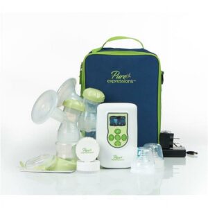 Drive Medical Pure Expressions Dual Channel Electric Breast Pump - White and light Green