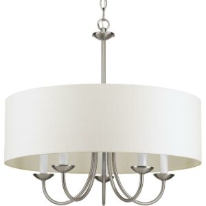 Progress Lighting - Five Light Chandelier - Drum Shade 5-Light Chandelier in