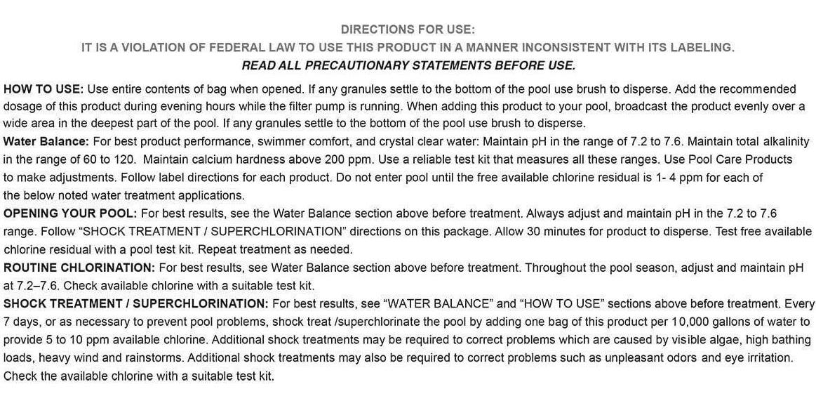 DryTec Calcium Hypochlorite Shock (24 Pack) - Image 3