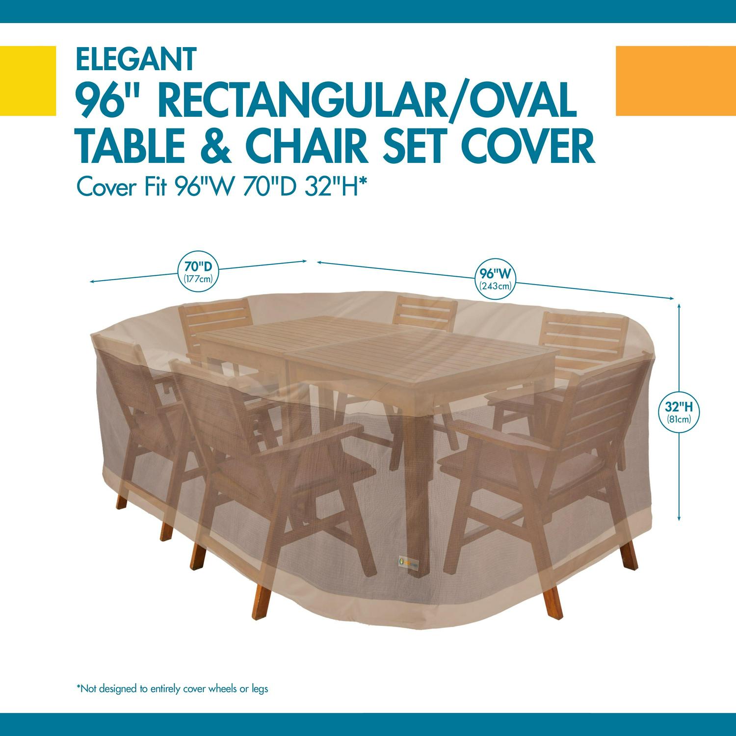 DUCKCOVERS® Elegant Waterproof Outdoor Dining Set Cover - Image 3