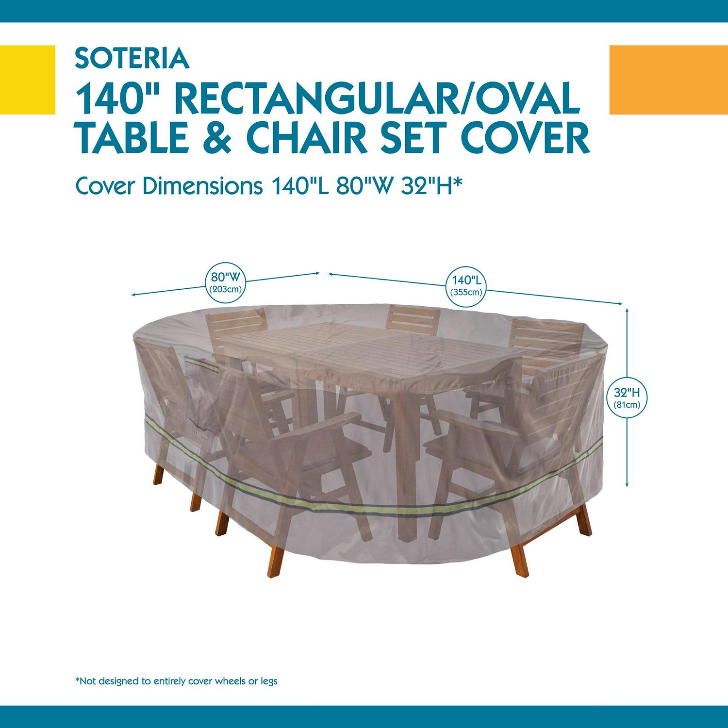 DUCKCOVERS® Soteria Waterproof Outdoor Dining Set Cover - Image 8