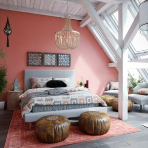 Dumas 5-Light Wood Bead Chandelier - Weathered White