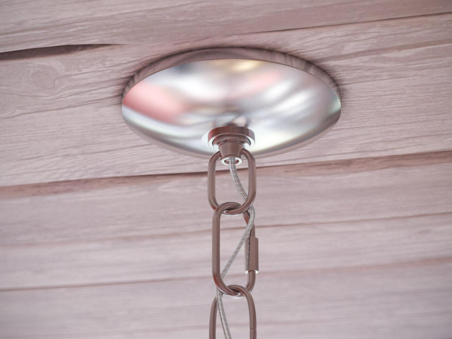 Dumas 5-Light Wood Bead Chandelier - Weathered White - Image 5