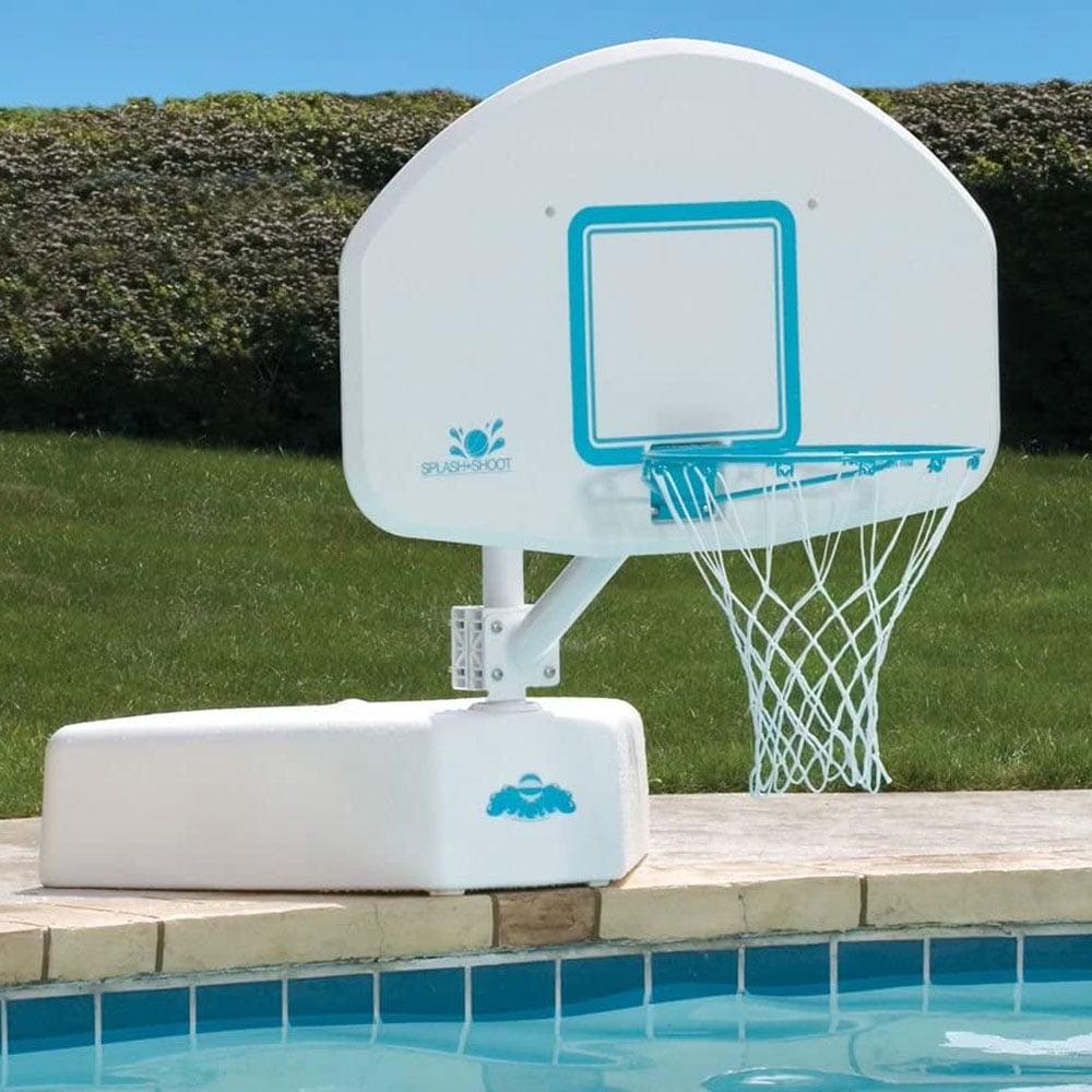 Dunn-Rite Products 23" - 53" Adjustable Pool Basketball Hoop, Weatherproof, 43"x 29" Backboard, 200lbs Base, White Aqua Color (Teen and Adults) - Image 6