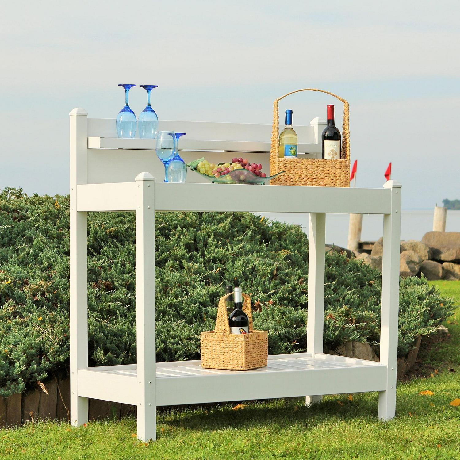 Dura-Trel Greenfield Outdoor Table, Gardening Supplies Potting Bench, White - Image 6