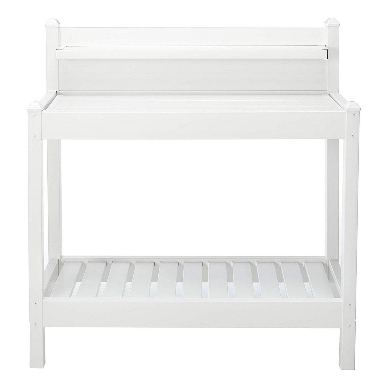 Dura-Trel Greenfield Outdoor Table, Gardening Supplies Potting Bench, White - Image 2