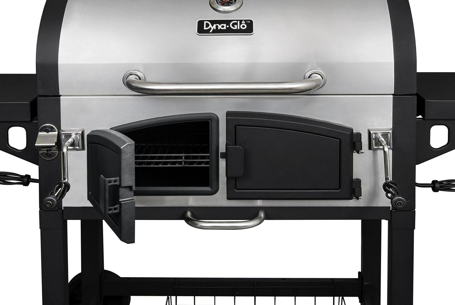 Dyna-Glo X-Large Premium Dual Chamber Charcoal Grill - 32.in W of Cooking Area Stainless Steel - Image 5