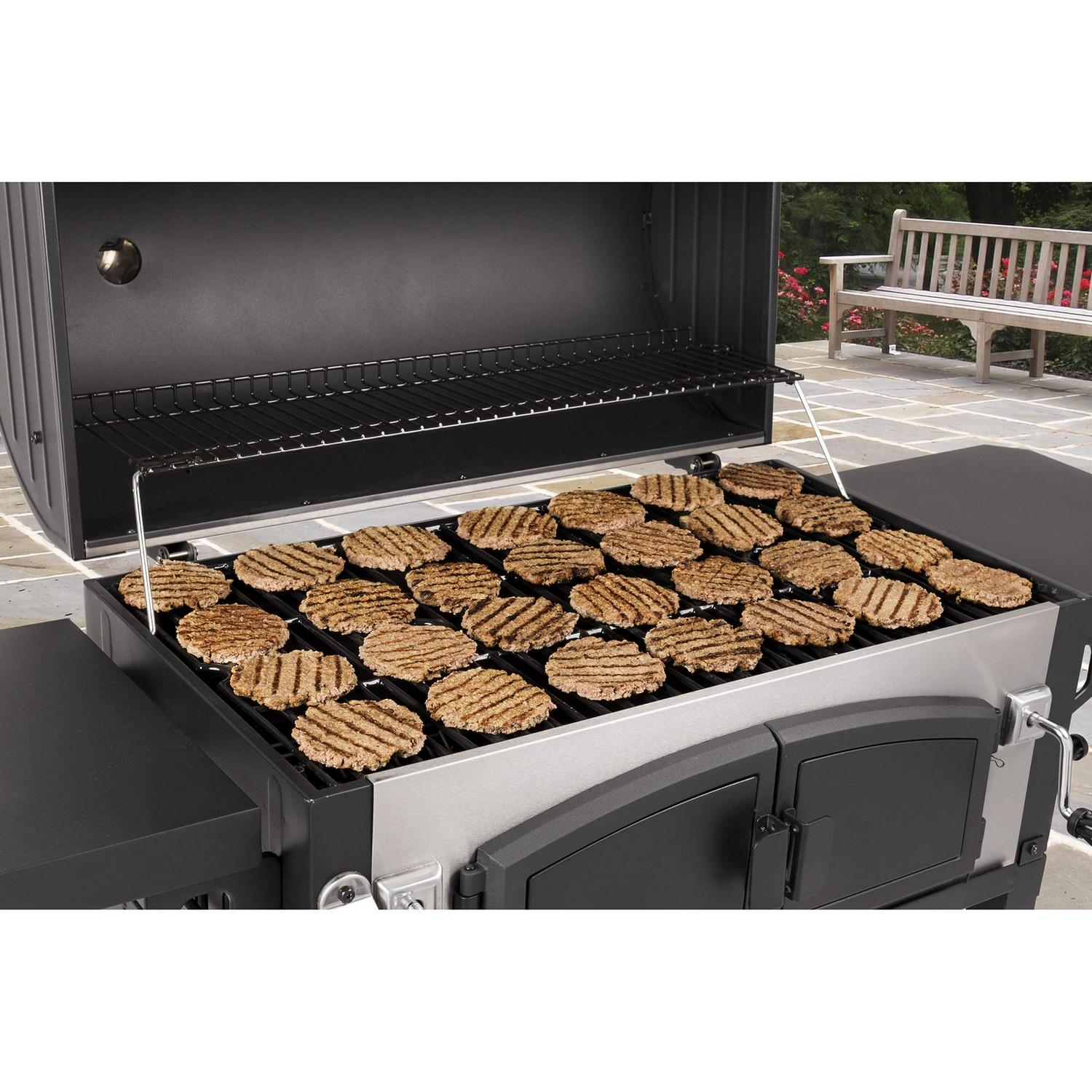 Dyna-Glo X-Large Premium Dual Chamber Charcoal Grill - 32.in W of Cooking Area Stainless Steel - Image 10