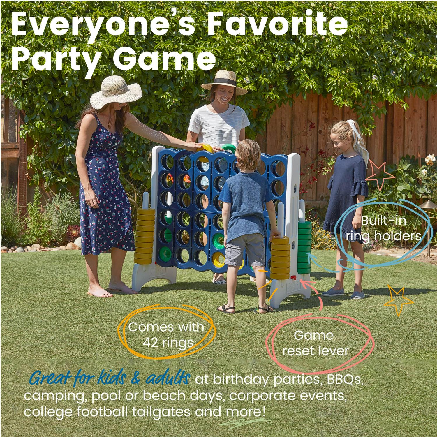 ECR4Kids Jumbo 4-To-Score, Blue/Gold - Image 3