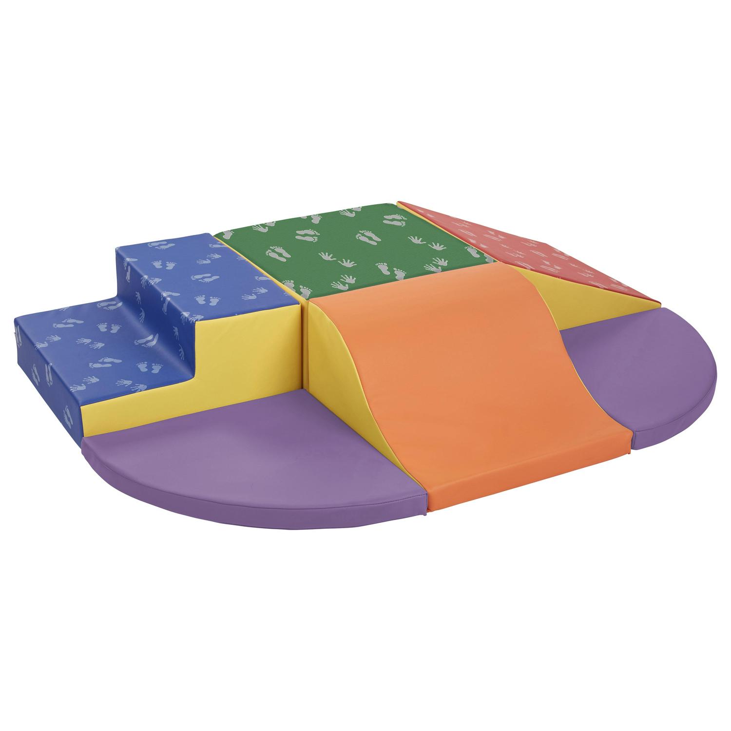 ECR4Kids SoftZone Little Me Wall Climb and Slide, Assorted, 6-Piece