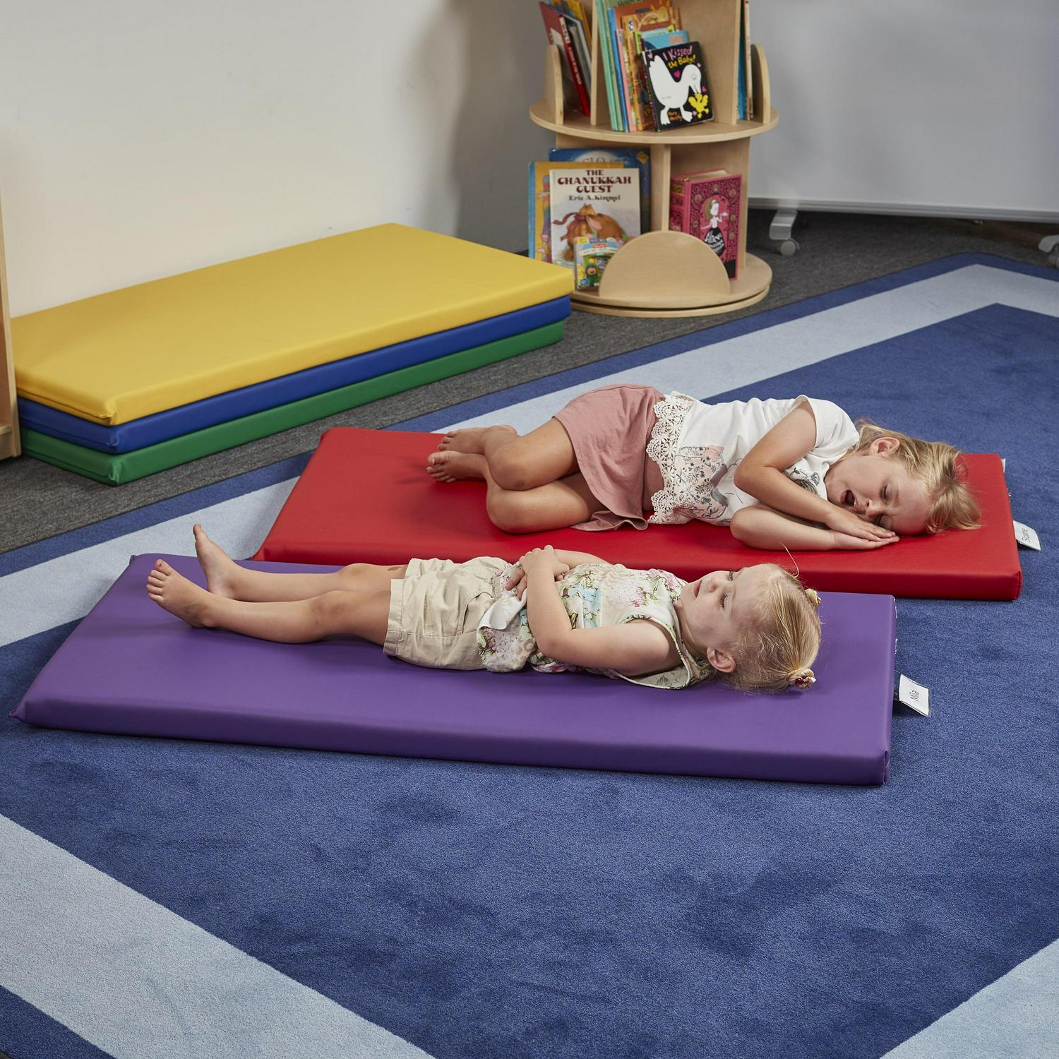 ECR4Kids SoftZone Rainbow Rest Mat, 2in, Assorted, 5-Piece - Image 8
