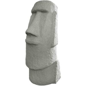 EMSCO Easter Island Head 28" Garden Statue – Natural Granite Appearance – 28” Height