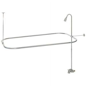 EZ-FLO 11123 Bathcock Type Add-On Shower Unit for Clawfoot Tub, Chrome