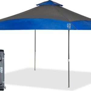 E-Z UP Spectator Instant Shelter, 13 Ft x 13 Ft, Royal Blue/Steel Gray Top w/ Steel Gray Frame