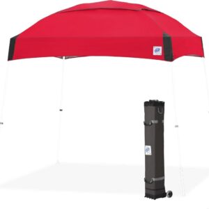 E-Z Up® Dome® Instant Shelter®, Outdoor Vented Shelter Canopy 10' x 10', Red