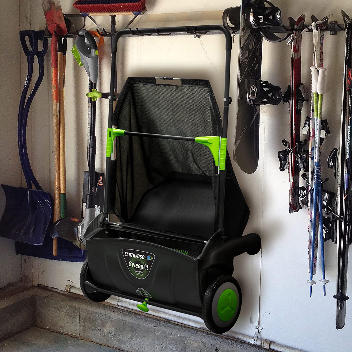 Earthwise 21" Push Lawn Sweeper, 2.6 Bushel Collection Bag, LSW70021 - Image 7