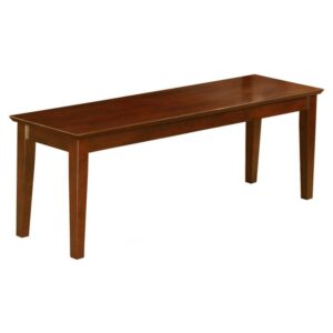 CAB-MAH-W Capri bench with wood seat in Mahogany
