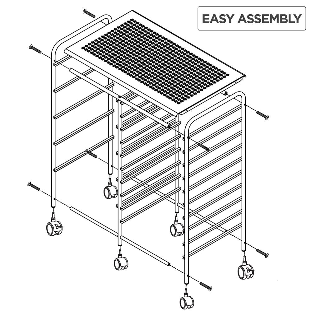 Renwick 15 Drawer Rolling Storage Mobile Storage Trolley Home Office Organizer, Multi-color - Image 12