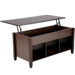 Renwick 41" Lift Top Coffee Table with 3 Storage Compartments for Livingroom, Espresso