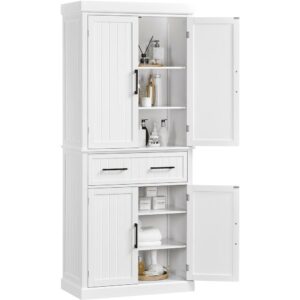 Renwick 72.5 inch H Kitchen Pantry Cabinet, White
