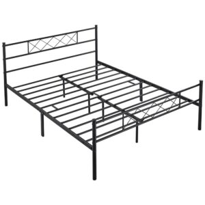 Renwick Journee x-Design Metal Platform Queen Bed, Black