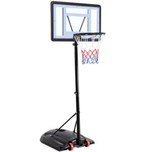 Renwick Portable Junior Basketball System up to 8.2 Ft. for Kids, Junior and Youth for Indoor and Outdoor with Wheels
