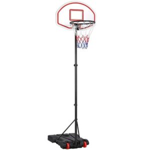 Renwick Youth Adjustable Outdoor Basketball Hoop System, Red