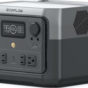 EcoFlow RIVER 2 Max Portable Power Station 512Wh Capacity,Solar Generator,1000W AC Output for Outdoor Camping,Home Backup,Emergency,RV,off-Grid