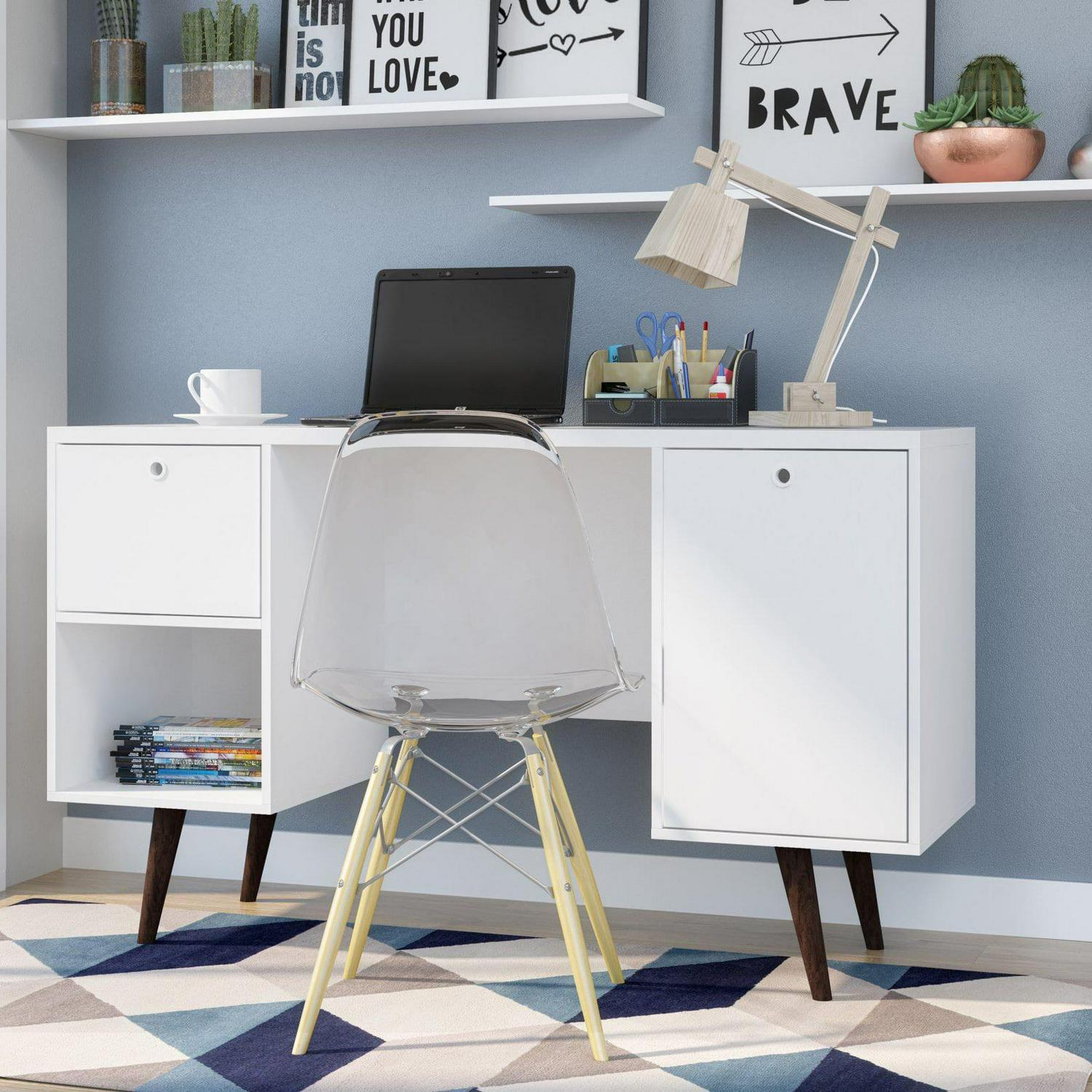 Edgar Office Desk in Dark Brown - Image 2