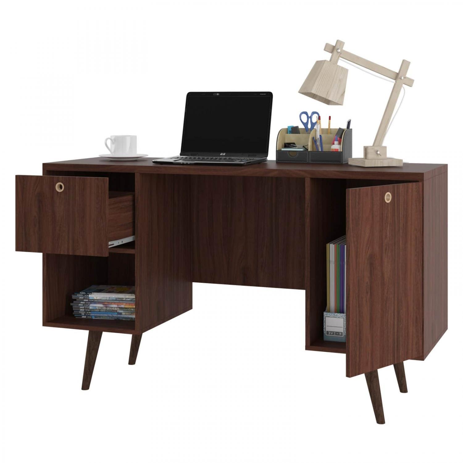Edgar Office Desk in Dark Brown - Image 7
