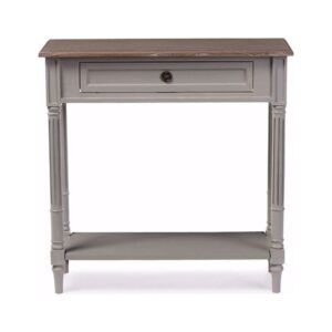 Baxton Studio Edouard Provincial White Wash Distressed Console Table