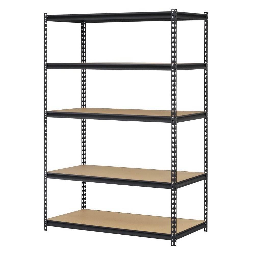 Edsal 5 Shelf 4000 Lb. 48x18x72" Adjustable Storage Rack Shelves (2 Pack) - Image 5