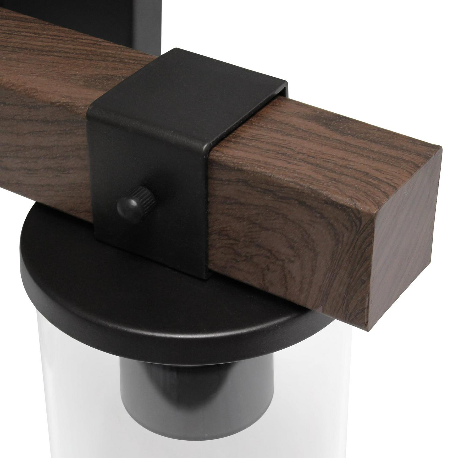 Elegant Designs Industrial Rustic Lantern Restored Wood Look 3 Light Bath Vanity, Brown - Image 8