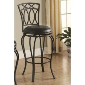Adamsville Upholstered Swivel Bar Stool Black