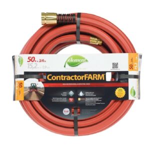 3/4 in ID x 50 ft L Water Hose, PVC Tube, Red, Aluminum x Aluminum Fitting