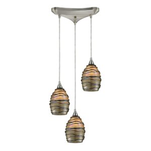 Elk Home 10-Inch Wide Vines Mini Pendant, Transitional, Satin Nickel