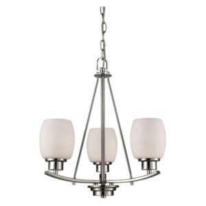 Thomas Lighting - Casual Mission - Three Light Chandelier-Brushed Nickel Finish