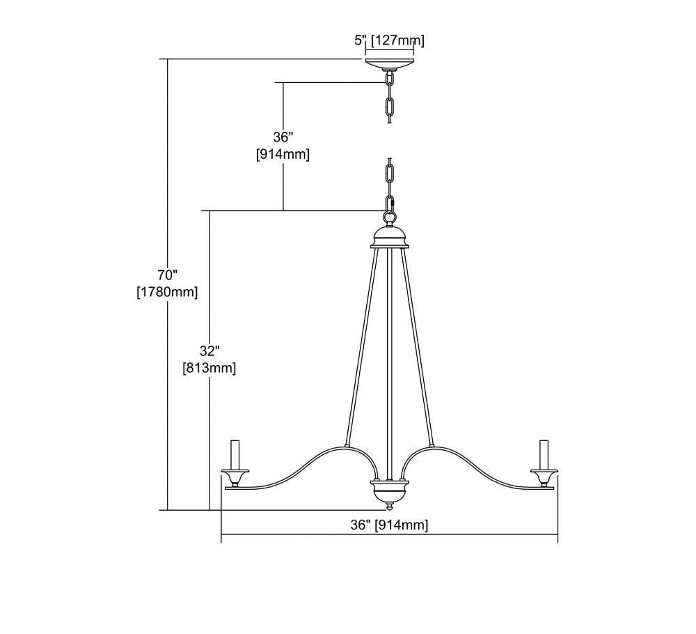 Elk Home 36-Inch Wide Farmington Chandelier, Oil Rubbed Bronze - Image 2