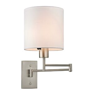 Elk Home 7-Inch Wide Carson Sconce, Transitional, Brushed Nickel