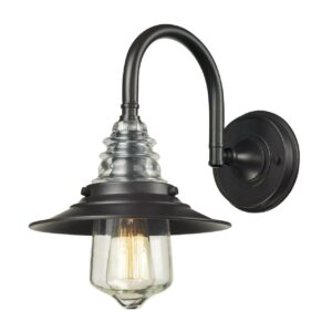 Elk Home 9-Inch Wide Insulator Glass Sconce, Transitional-Oiled Bronze